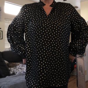 Gold Polkadot blouse
